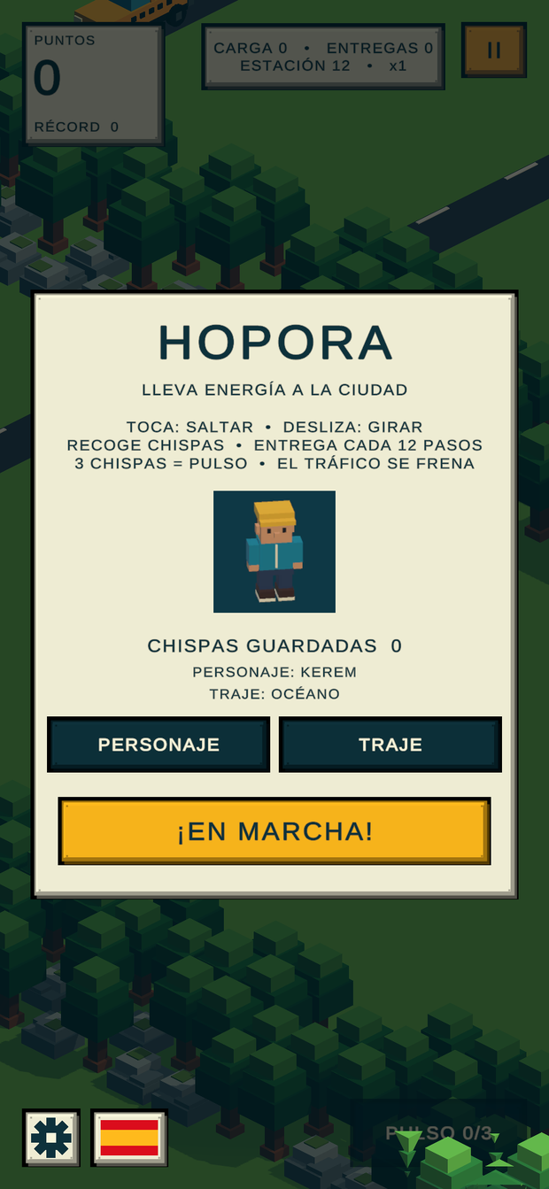 La pantalla de inicio, en el idioma de tu dispositivo.