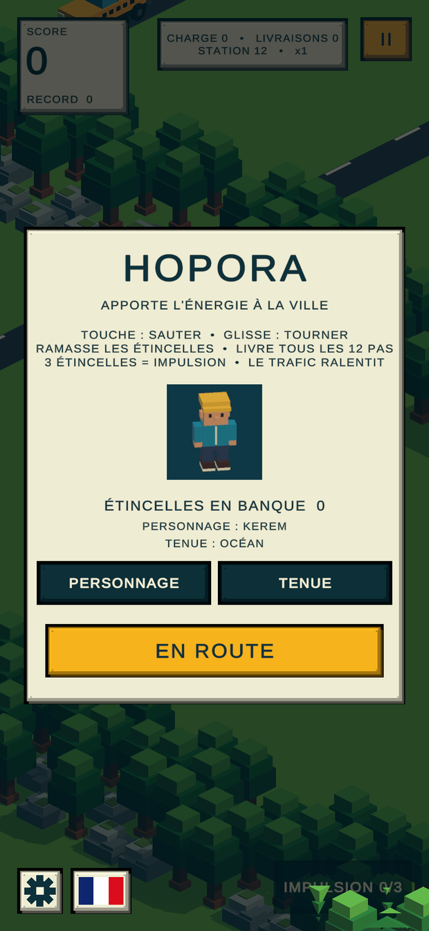 L'écran d'accueil, dans la langue de ton appareil.